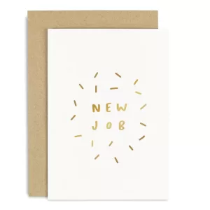 New Job Gold Foil Greetings Card