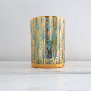 Gold and Turquoise Tealight Holder