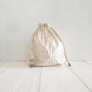 Vanilla Art Deco Fabric Gift Bag Large