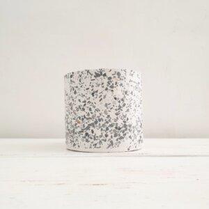 Terrazzo Stone Pot Cover - Grey