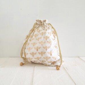 Vanilla Bee Fabric Gift Bag Lg