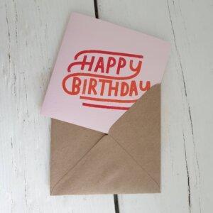 Happy Birthday Square Greetings Card