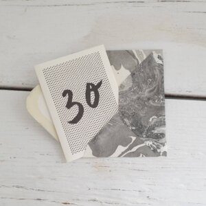 Petit 30 Hand Printed Birthday Card