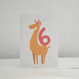 Party Animal 6th Birthday Card