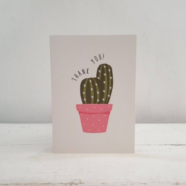 Thank You Cactus Greetings Card