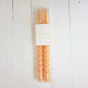 Tapered Twisted Candles - Orange