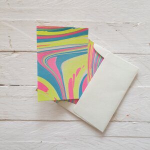 Marble Card - Neon Greetings Card