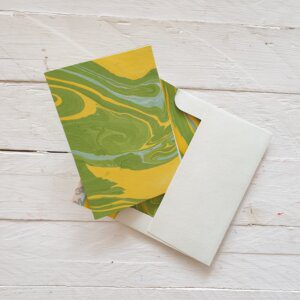 Marble Card - Green Yellow