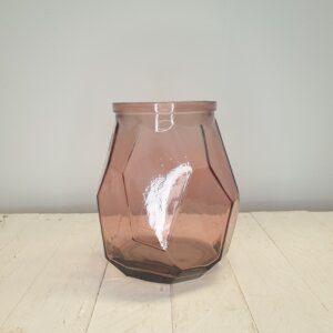 Recycled Glass Storage Jar Pink