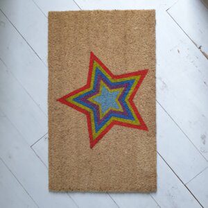 Rainbow Star Doormat