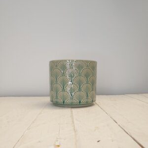 Small Mint Arches Pot Cover
