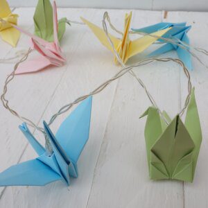 String Lights With Origami Birds