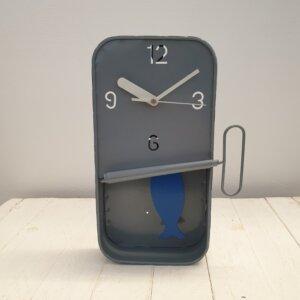 Grey Sardine Clock