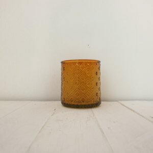 Recycled Glass Textured Tumbler Amber by Jarapa