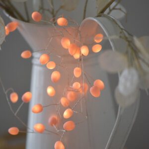 Peach Teardrop String Lights (Battery)
