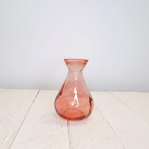 Recycled Glass Bud Vases Pink