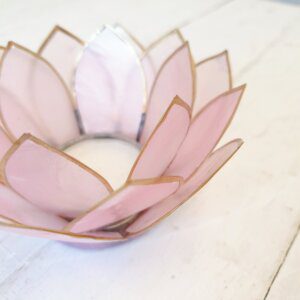 Lotus Flower Tea Light Bright Pink