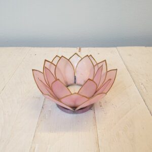 Bright Pink Lotus Flower Tea Light