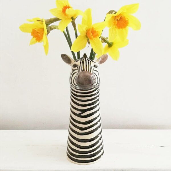 Zebra Vase by Quail Ceramics