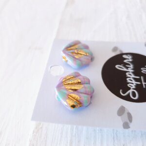 Shell Stud Earrings by Sapphire Frills