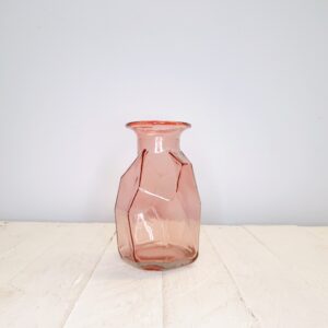 Light Pink Origami Glass Vase