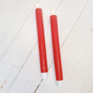 Red - Set Of 2 LED Candles
