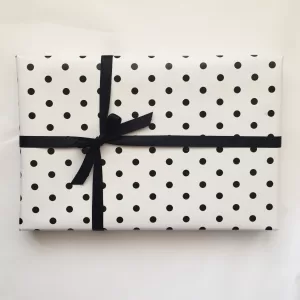 Black And White Polka Dot Gift Wrap
